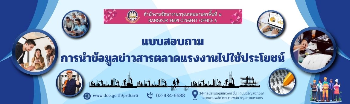 แบบสอบถามการนำข้อมูลข่าวสารตลาดแรงงานไปใช้ประโยชน์