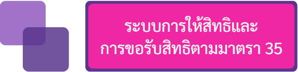 ระบบการให้สิทธิและการขอรับสิทธิตามมาตรา 35