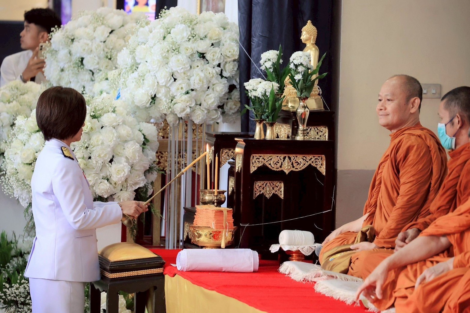 พิธีบำเพ็ญกุศลสตมวาร และทำบุญตักบาตร เพื่อถวายเป็นพระราชกุศลแด่สมเด็จพระนางเจ้าสิริกิติ์ฯ