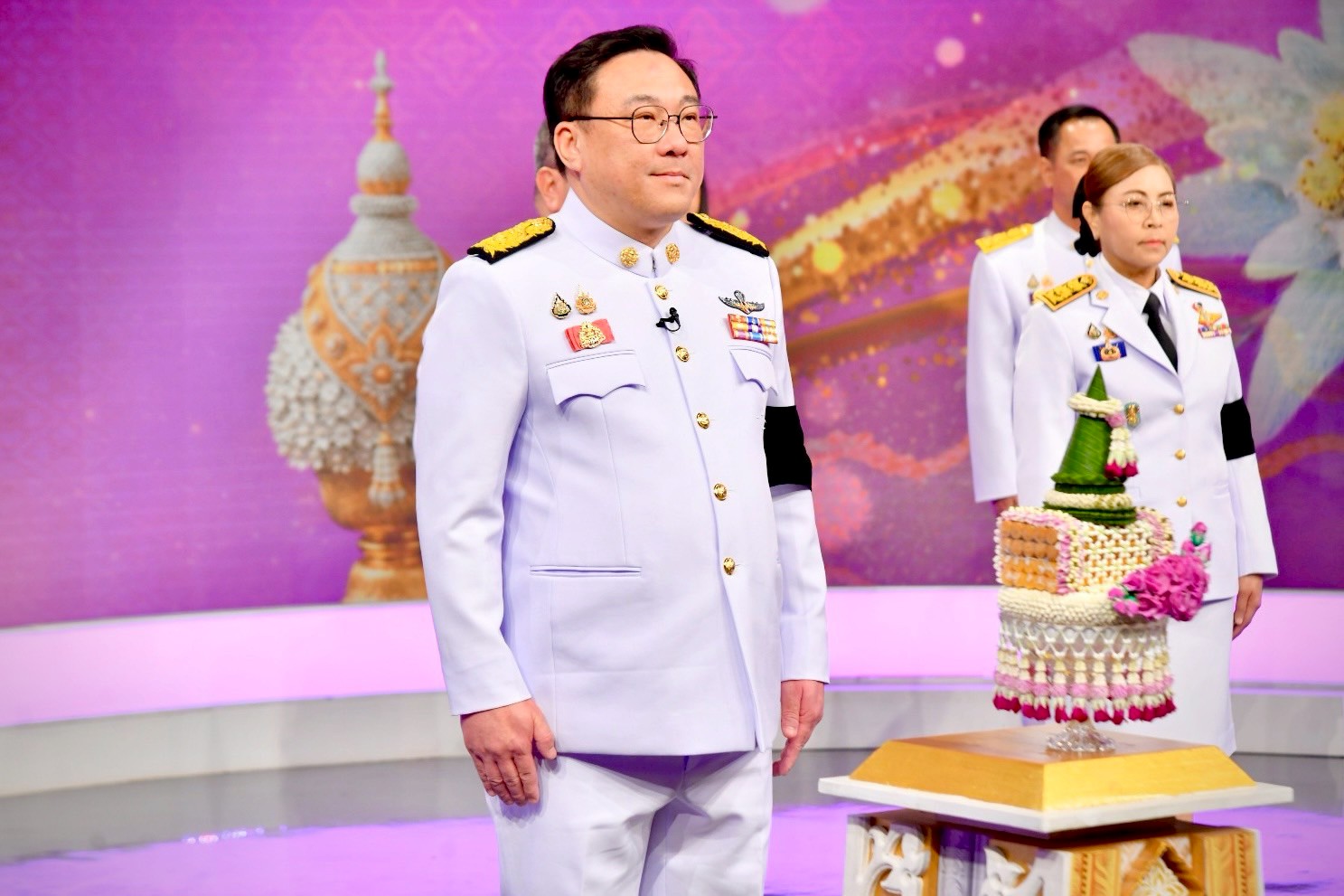 ร่วมบันทึกเทปอาเศียรวาทถวายพระพร สมเด็จพระนางเจ้าสุทิดา พัชรสุธาพิมลลักษณ พระบรมราชินี