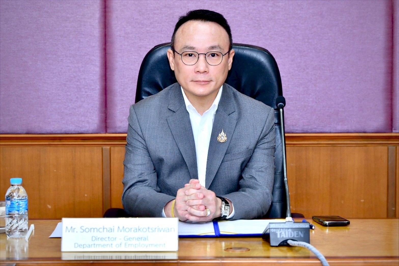 ให้การต้อนรับรองอธิบดีกรมการจัดหางาน และคณะผู้แทนจากกระทรวงแรงงาน และสวัสดิการแห่งสาธารณรัฐฯ