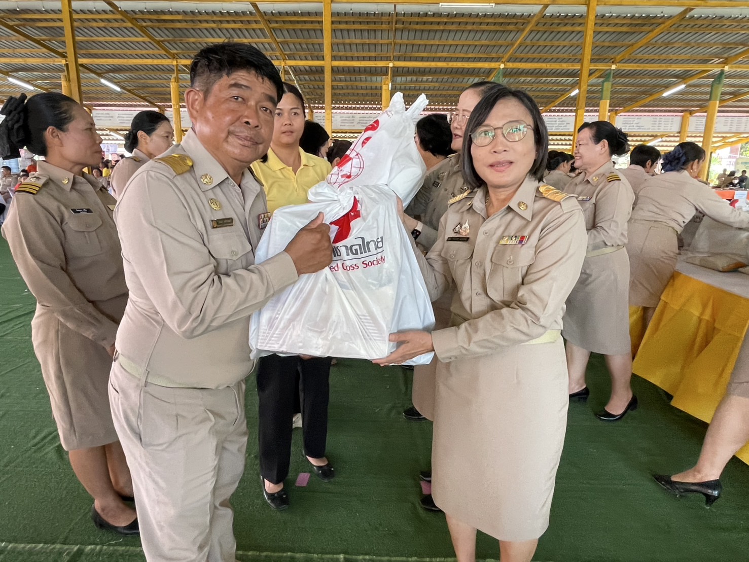 จัดหางานลพบุรี ร่วมกิจกรรม บำบัดทุกข์ บำรุงสุข ณ อำเภอบ้านหมี่ ลพบุรี