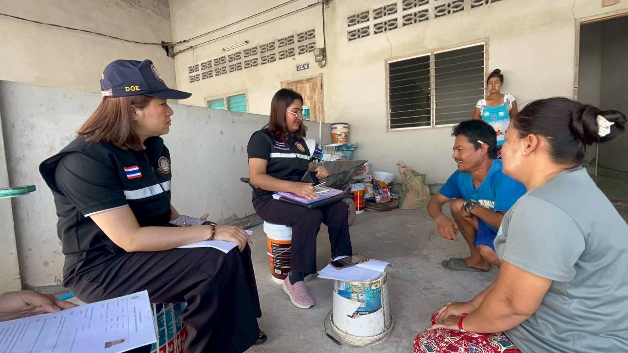 ลงพื้นที่ให้ความช่วยเหลือแรงงานต่างด้าว