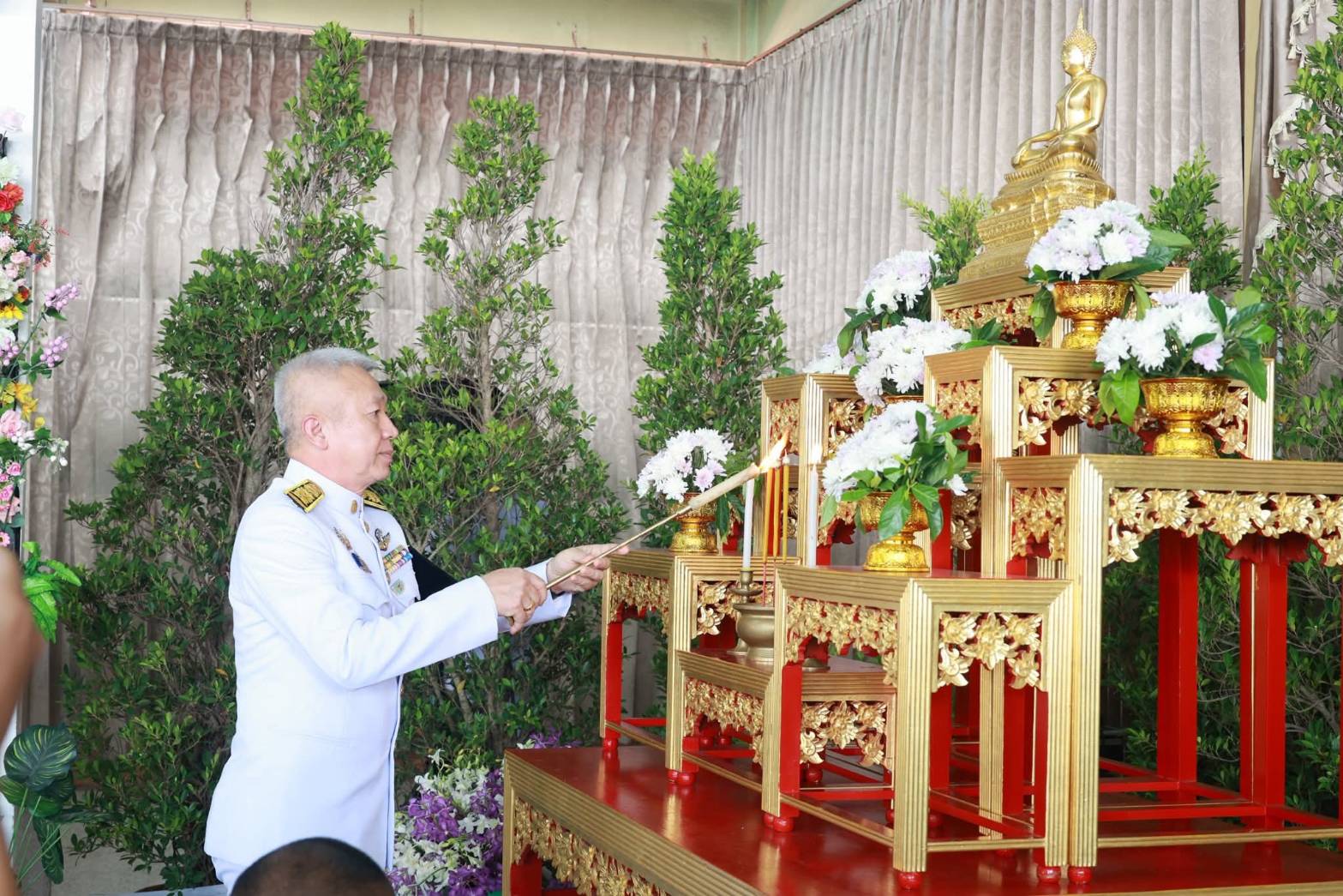 จัดหางานจังหวัดสุราษฎร์ธานี ร่วมกิจกรรมเทศน์มหาชาติเวสสันดรชาดก