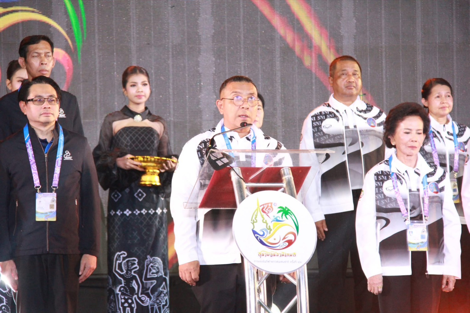 จัดหางานจังหวัดสุราษฎร์ธานี ร่วมพิธีเปิดการแข่งขันกีฬาเยาวชนแห่งชาติ ครั้งที่ ๔๑