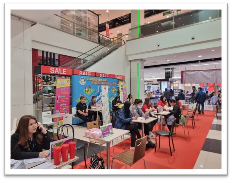 ดำเนินการจัดกิจกรรมวันนัดพบแรงงาน ครั้งที่ 1 /2568 วันที่ 17 มกราคม 2568 ณ ห้างสรรพสินค้าโรบินสัน