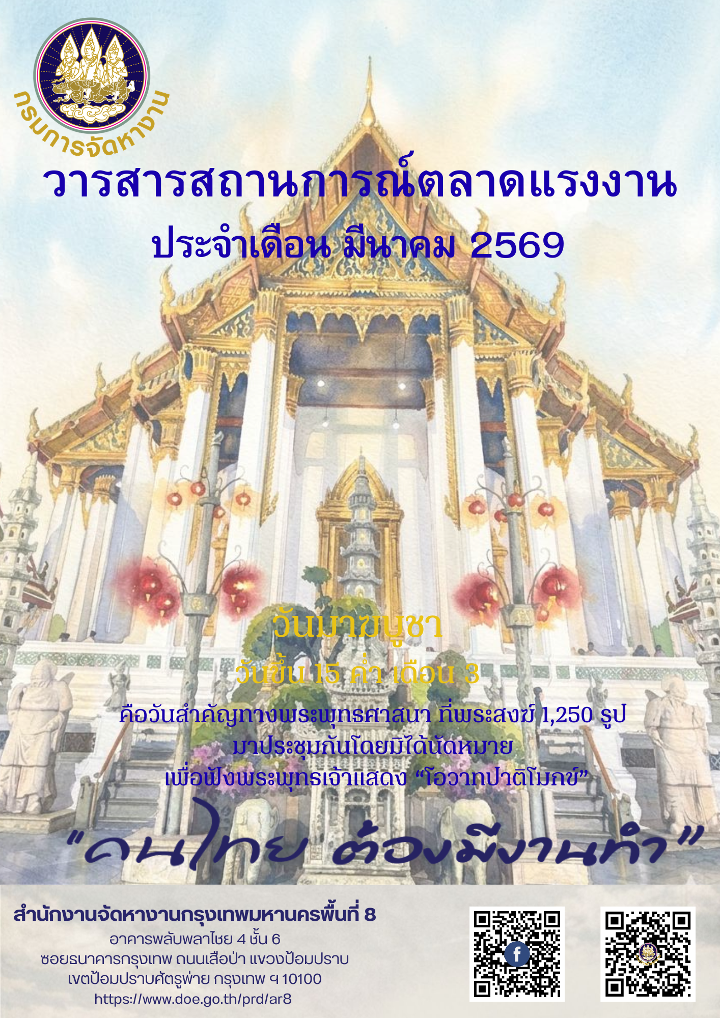 ปกวารสารสถานการณ์ตลาดแรงงาน ประจำเดือน มีนาคม 2569