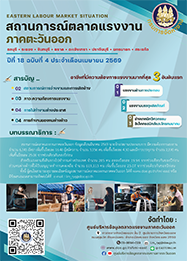 วารสารสถานการณ์ตลาดแรงงานภาคตะวันออก ปีที่ 18 ฉบับที่ 4 ประจำเดือนเมษายน 2569
