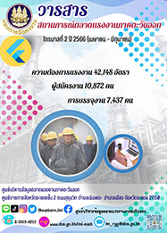 วารสารสถานการณ์ตลาดแรงงานภาคตะวันออก ไตรมาสที่ 2 ปี 2566