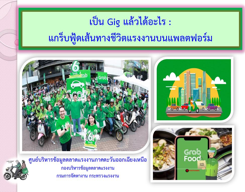 เป็น Gig แล้วได้อะไร  GrabFood เส้นทางชีวิตแรงงานบนแพลตฟอร์ม (ปี 2563)