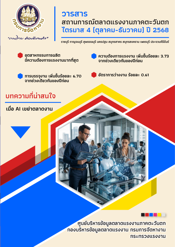 สถานการณ์ตลาดแรงงานภาคตะวันตก ไตรมาส 4 ปี 2568