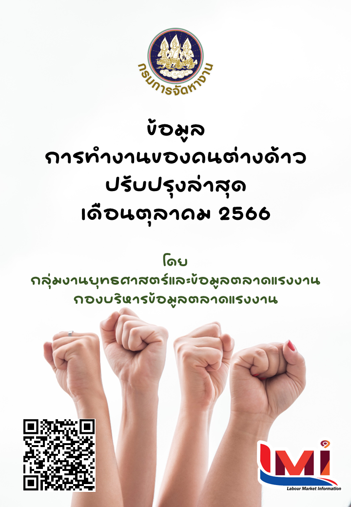 ข้อมูลการทำงานของคนต่างด้าว เดือนตุลาคม 2566