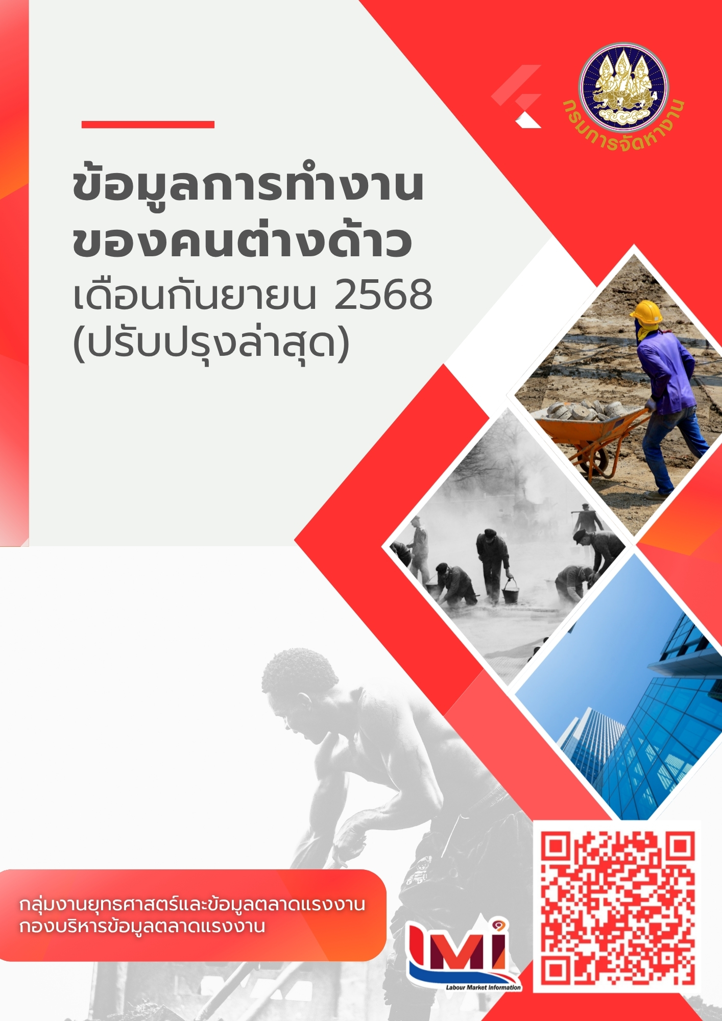 ข้อมูลการทำงานของคนต่างด้าว เดือนกันยายน 2568