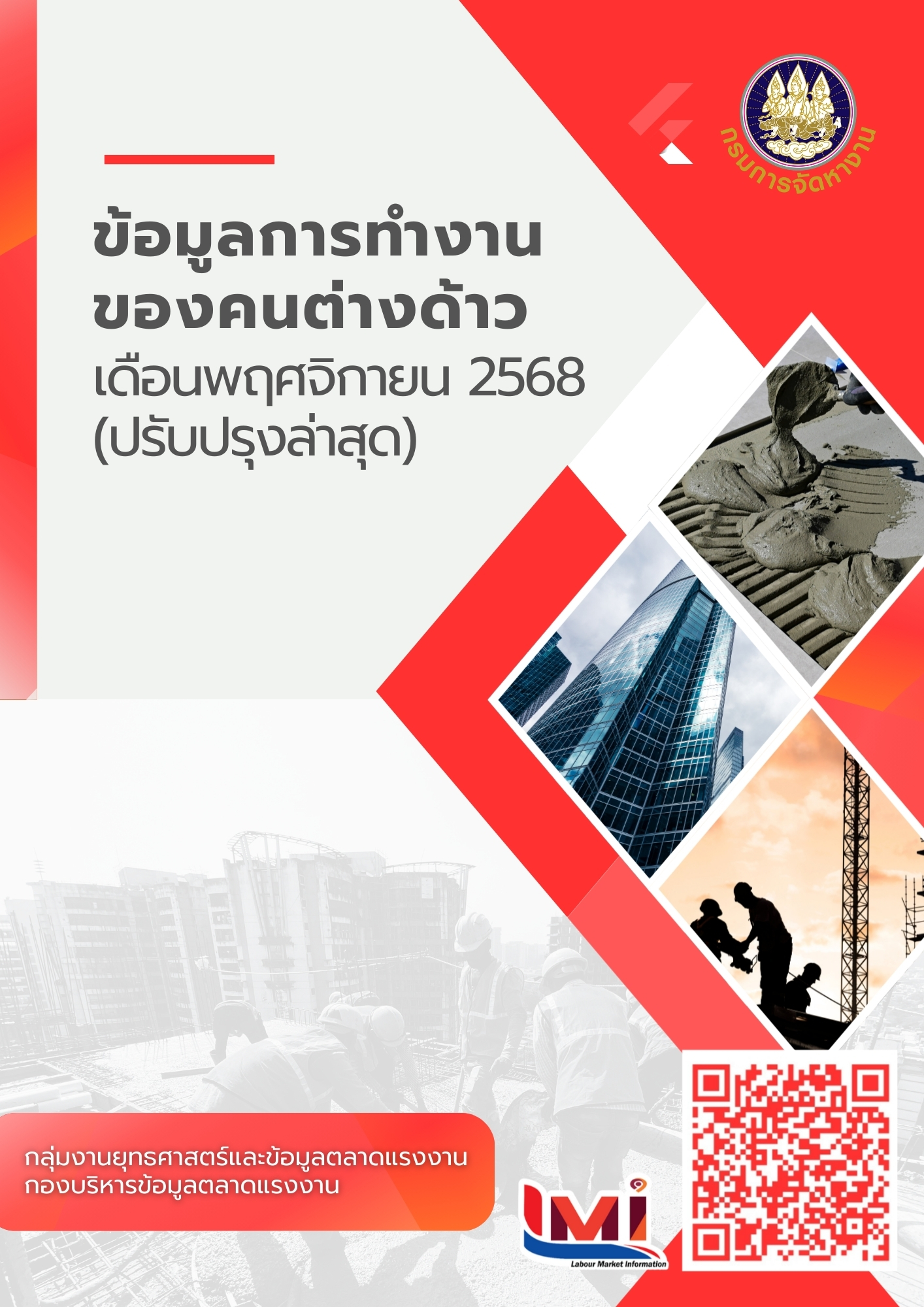 ข้อมูลการทำงานของคนต่างด้าว เดือนพฤศจิกายน 2568