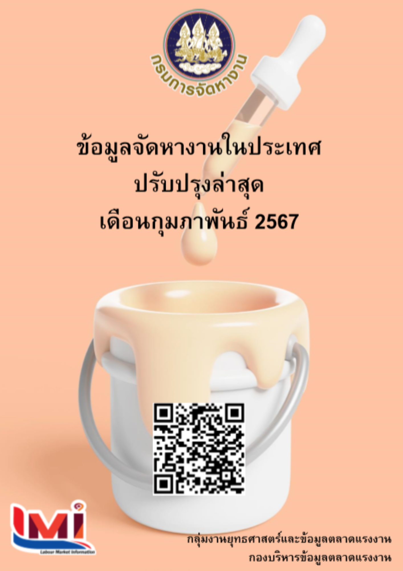 ข้อมูลจัดหางานในประเทศ เดือนกุมภาพันธ์ 2567