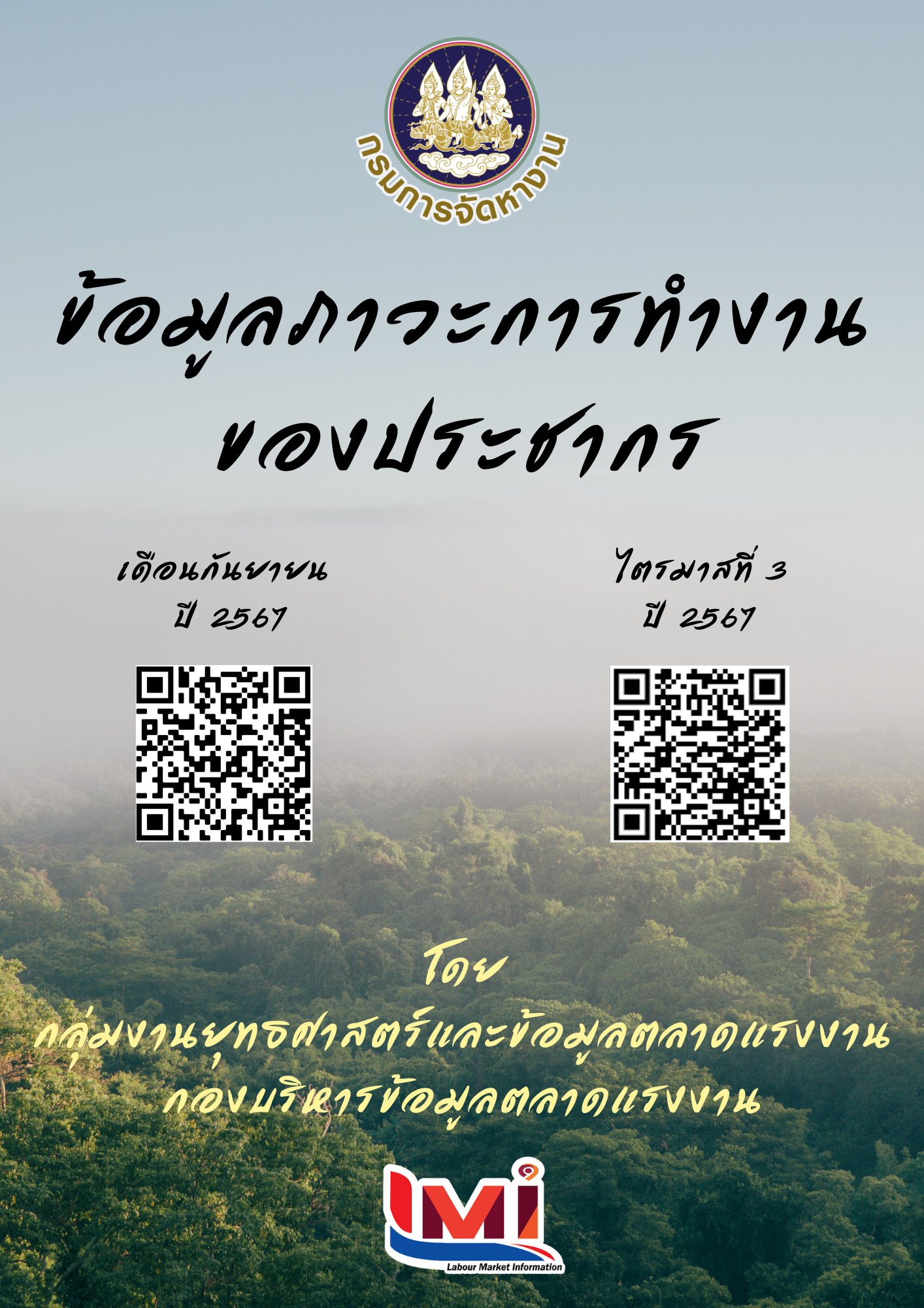 ข้อมูลภาวะการทำงานของประชากร เดือนกันยายน 2567