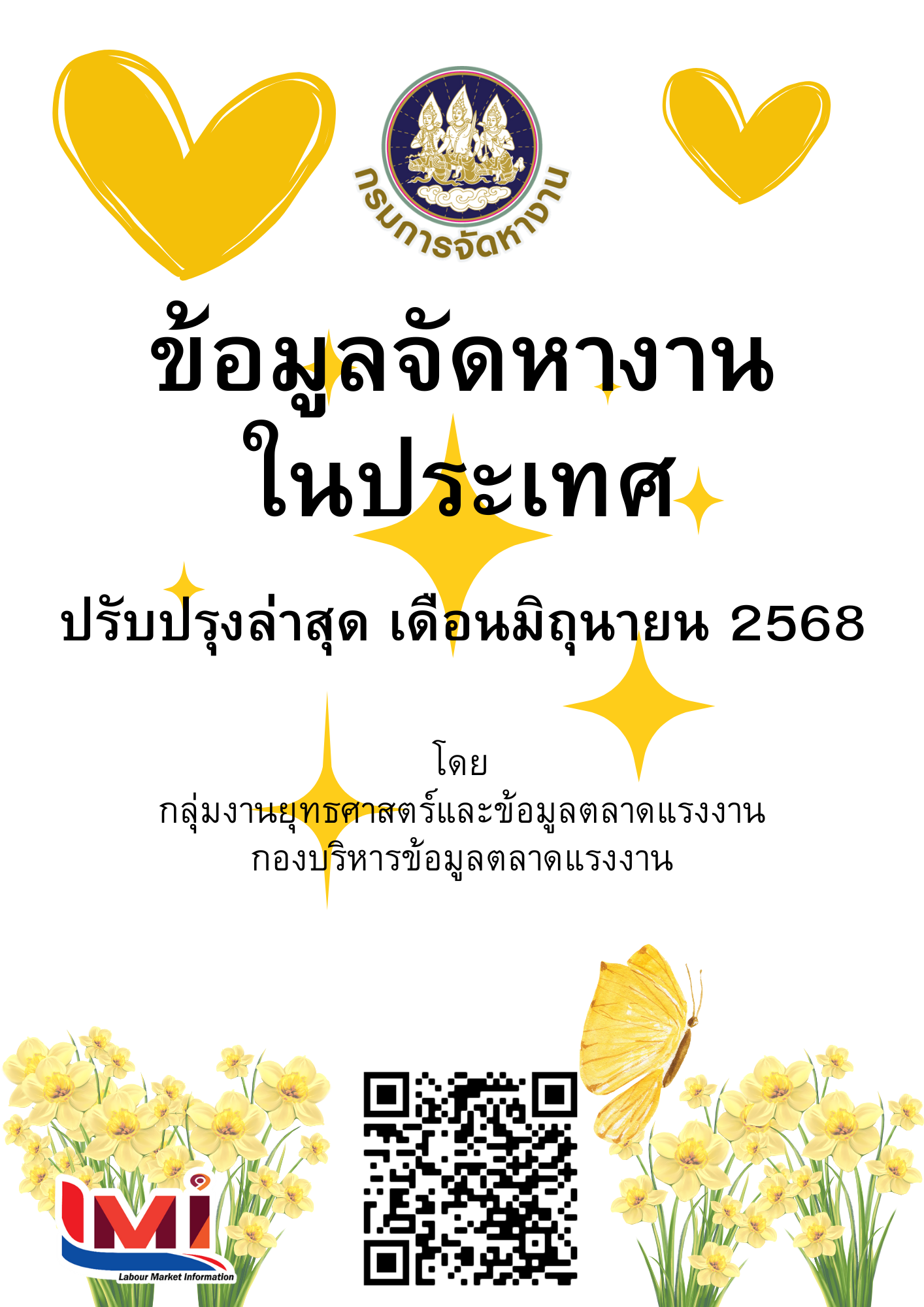 ข้อมูลจัดหางานในประเทศ เดือนมิถุนายน 2568