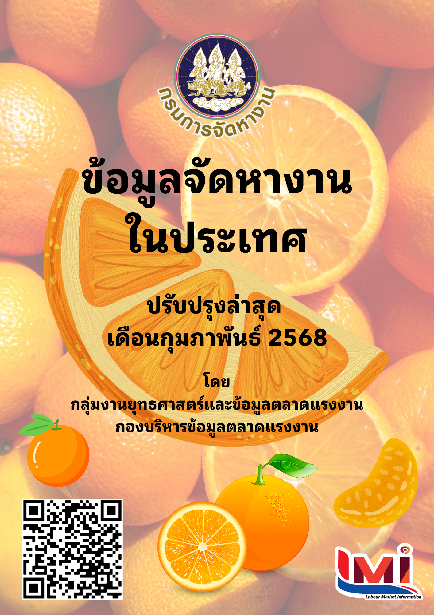 ข้อมูลจัดหางานในประเทศ เดือนกุมภาพันธ์ 2568