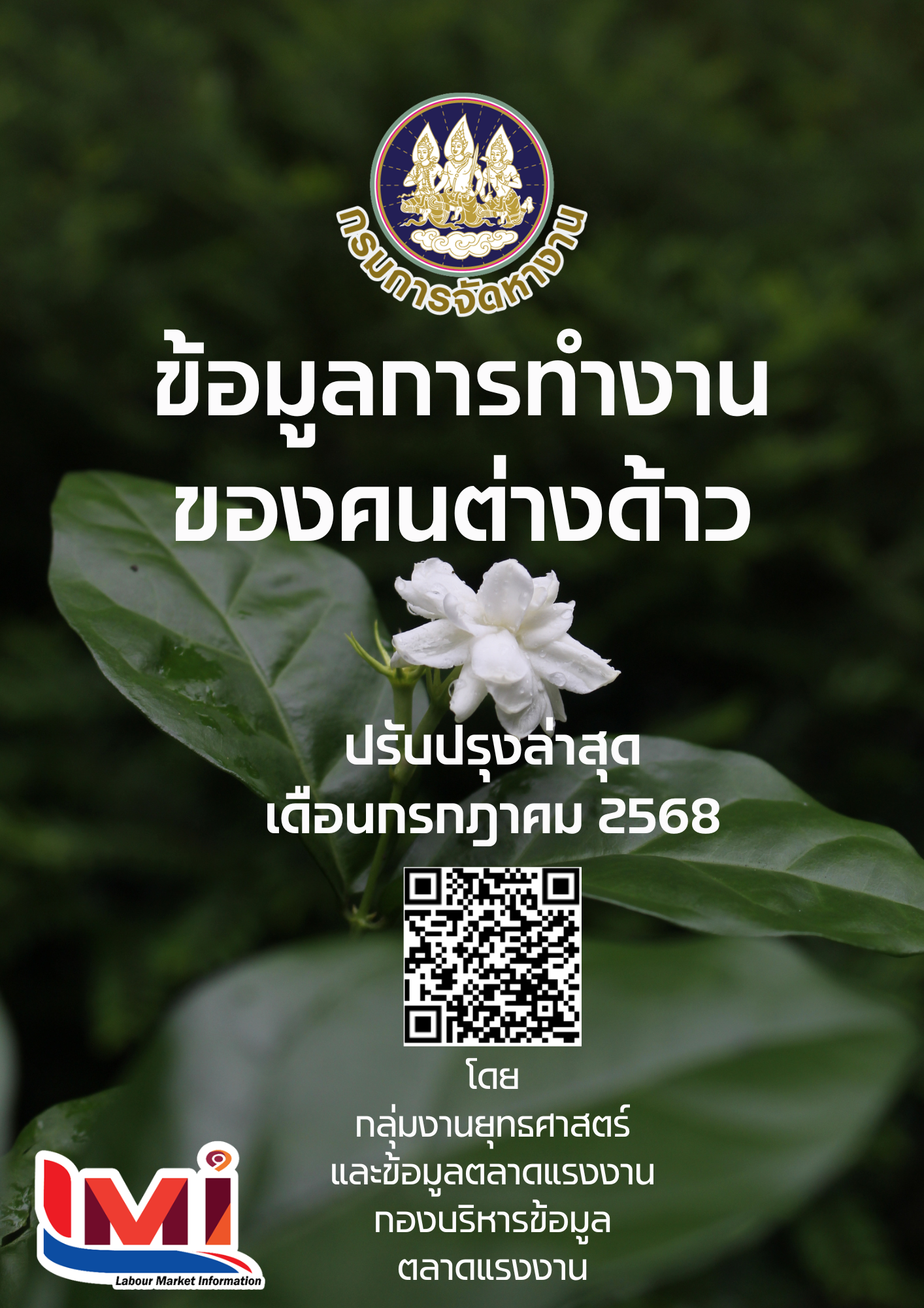 ข้อมูลการทำงานของคนต่างด้าว เดือนกรกฎาคม 2568