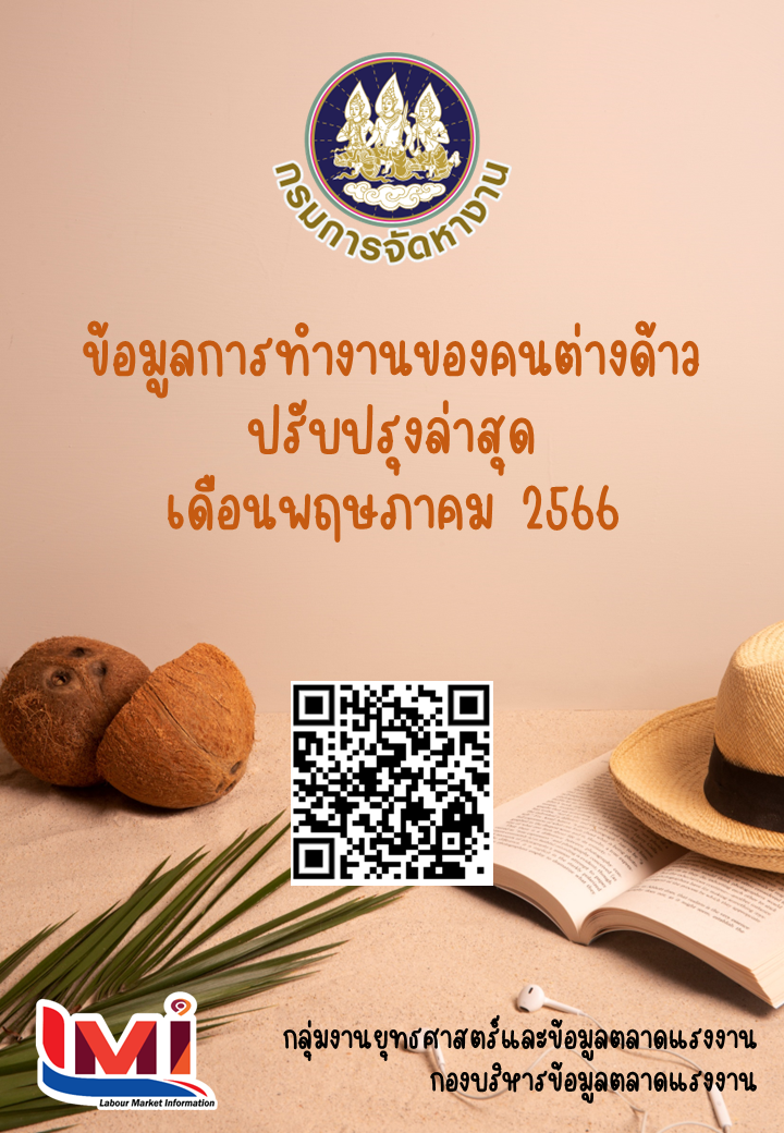 ข้อมูลการทำงานของคนต่างด้าว เดือนพฤษภาคม 2566