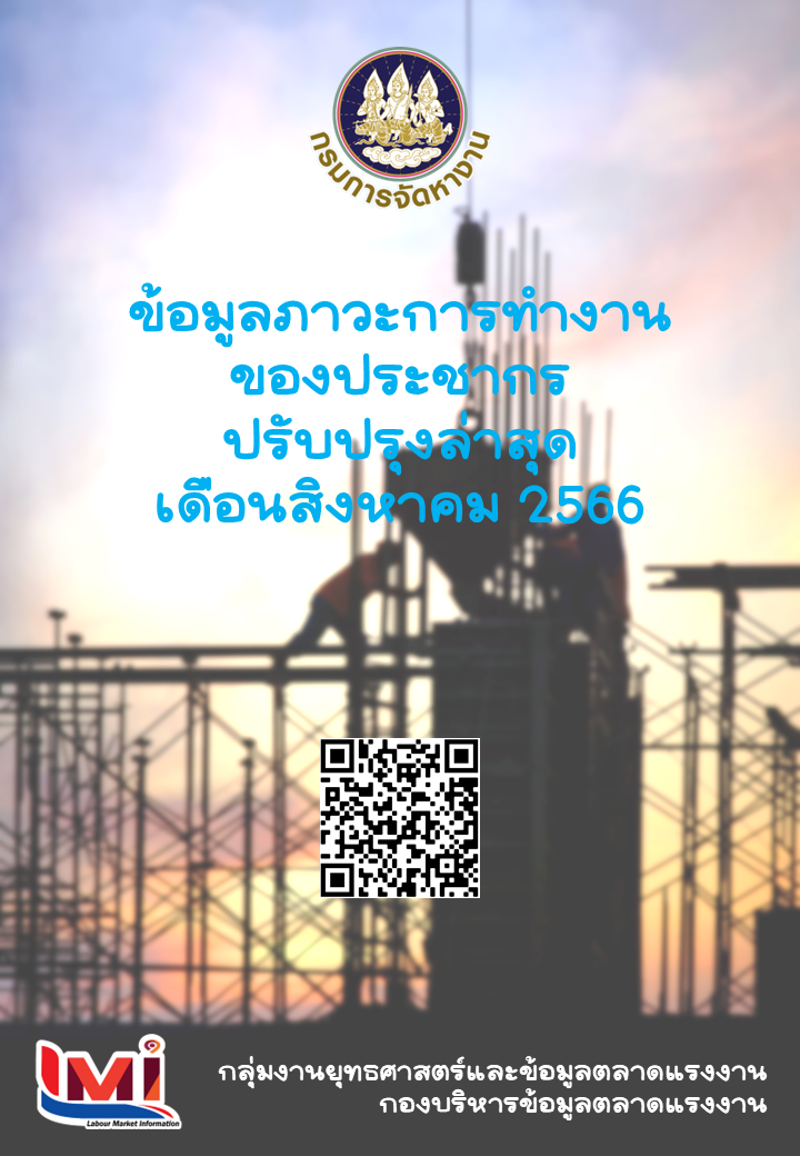 ข้อมูลภาวะการทำงานของประชากร เดือนสิงหาคม 2566