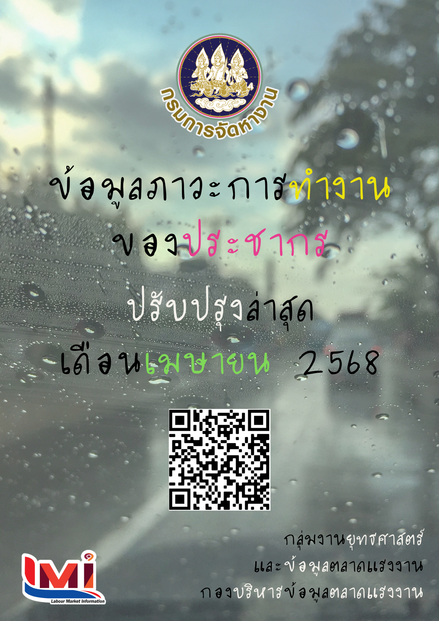 ข้อมูลภาวะการทำงานของประชากร เดือนเมษายน 2568