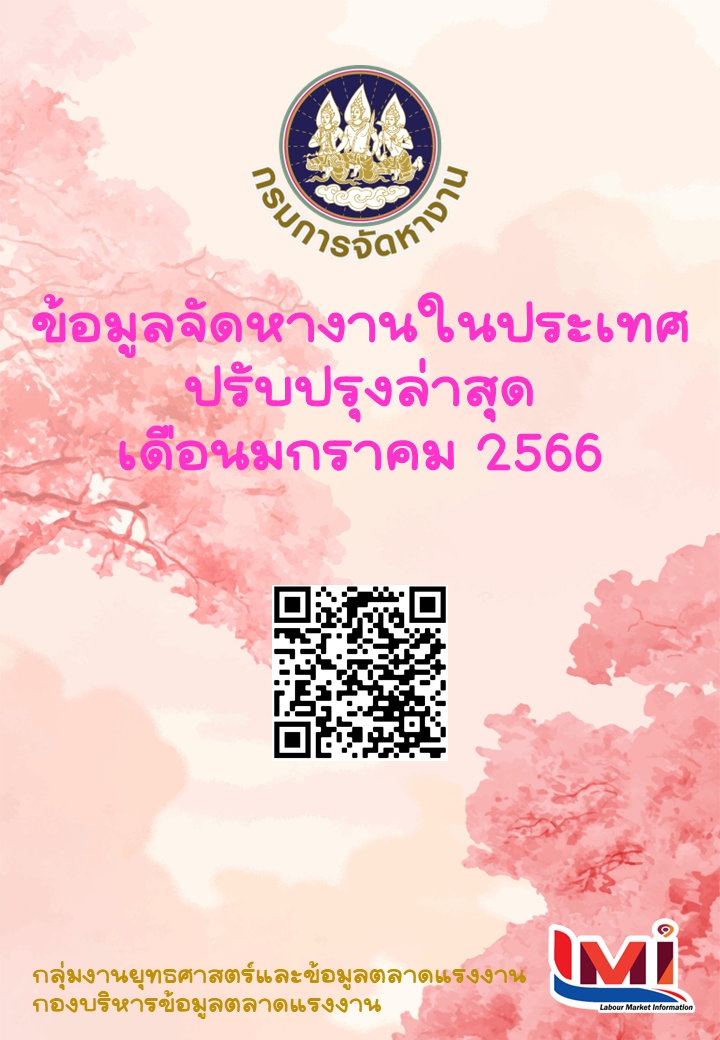 ข้อมูลจัดหางานในประเทศ เดือนมกราคม 2566