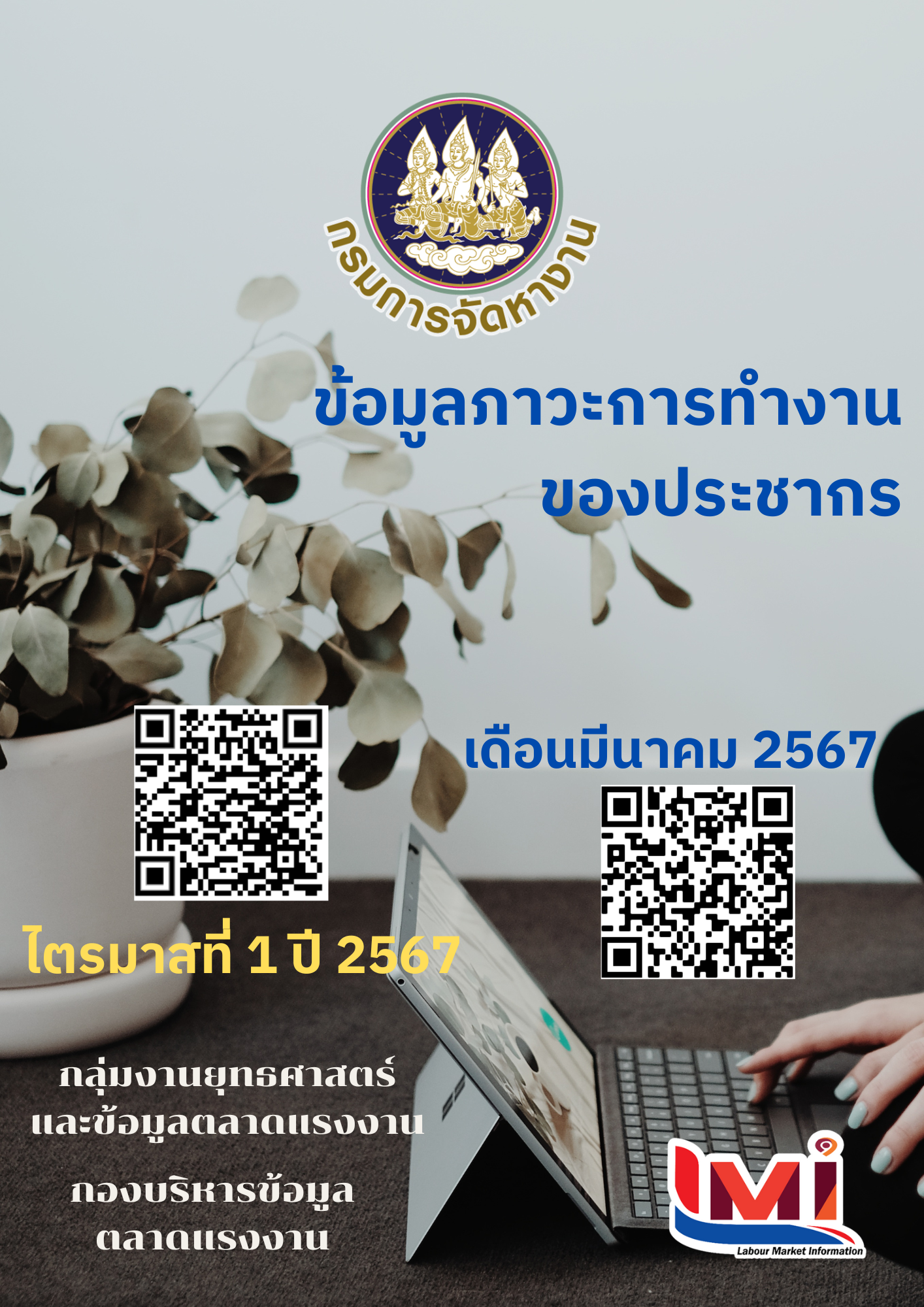 ข้อมูลภาวะการทำงานของประชากร ไตรมาสที่ 1/2567