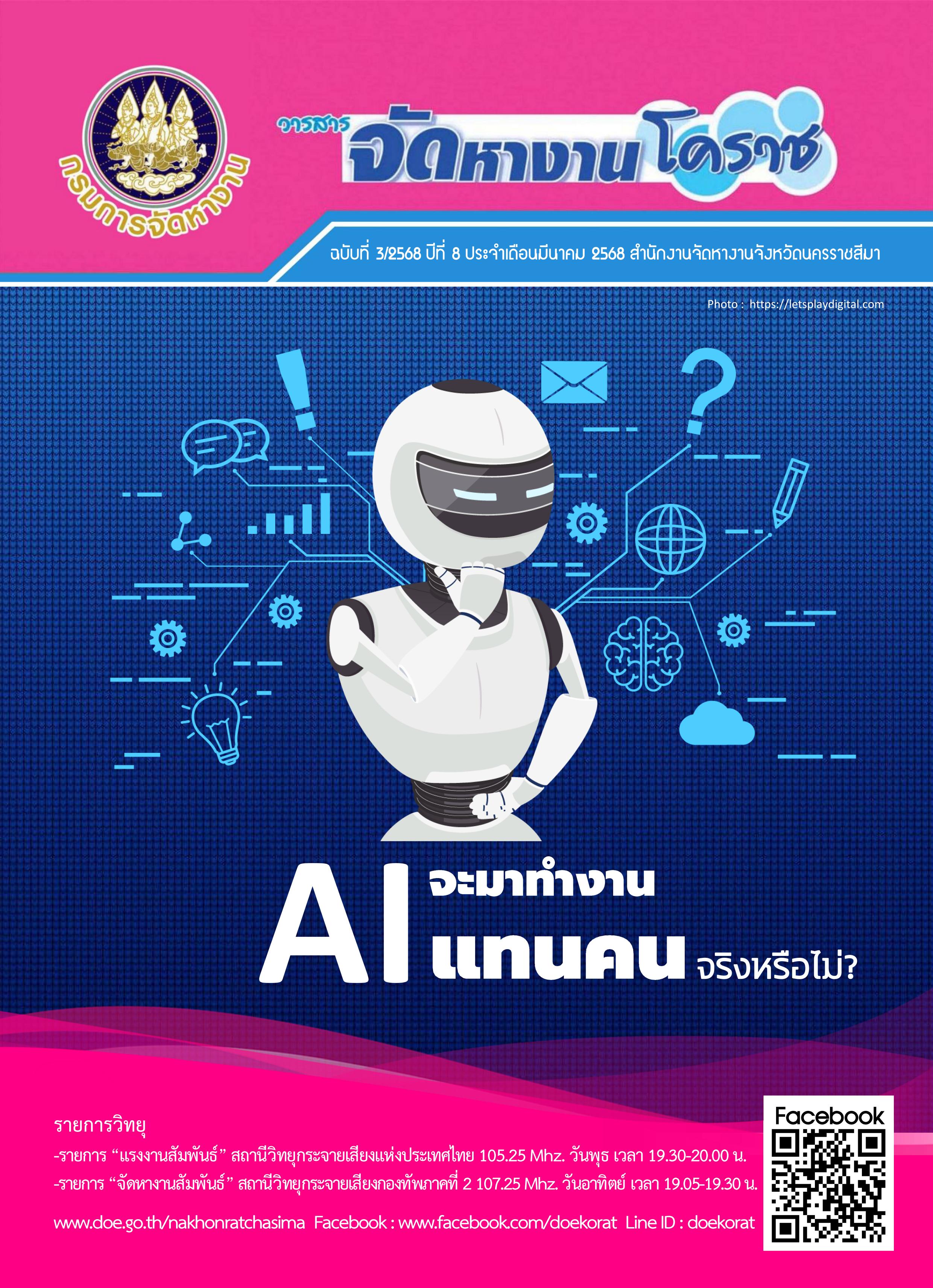 วารสารจัดหางานโคราช ประจำเดือนมีนาคม 2568