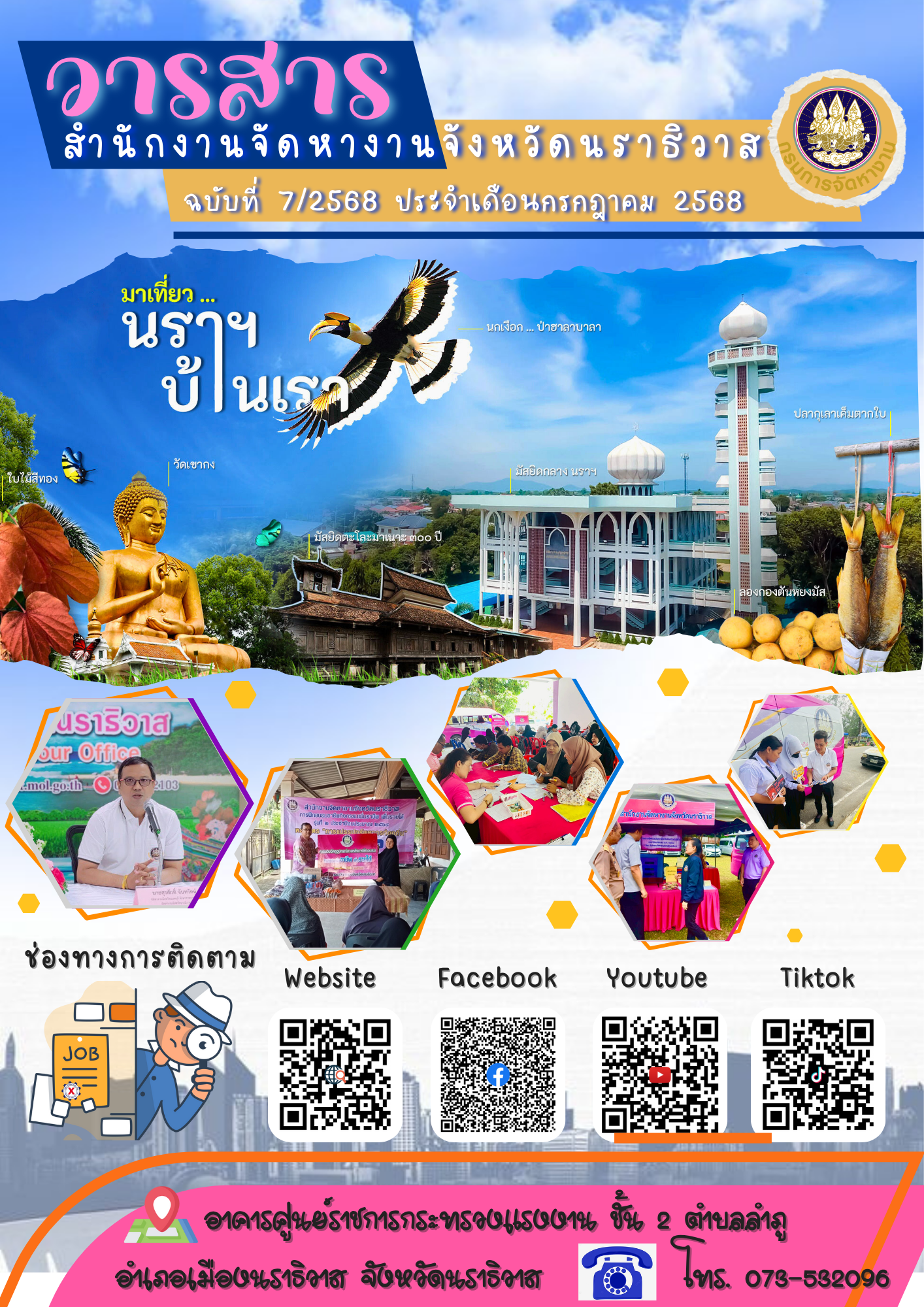 วารสารสำนักงานจัดหางานจังหวัดนราธิวาส ฉบับที่ 7/2568 ประจำเดือนกรกฎาคม พ.ศ. 2568